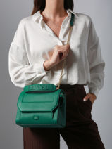 Handtas M Ninon Leder Lancel Groen ninon A09222-vue-porte